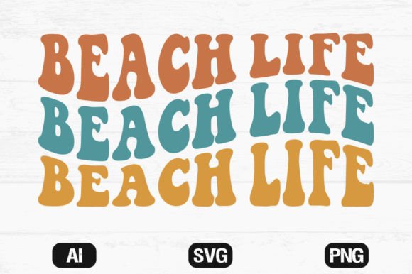 Beach Life Wavy Retro Svg Cut File Review