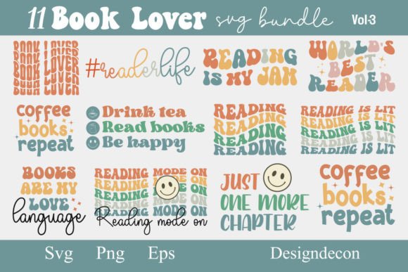 Book Lover Quote Retro SVG Design Bundle Review