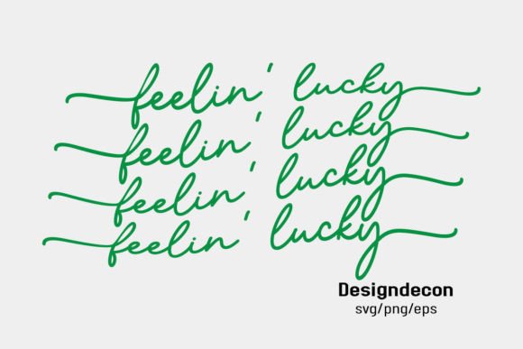 Feeling Lucky Mirrored Type Retro Svg Review