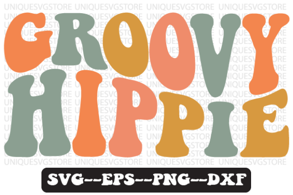 Groovy Hippie Wavy Retro Svg Design