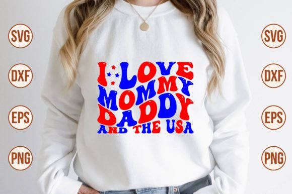 I Love Mommy Daddy and the Usa Retro Svg Review