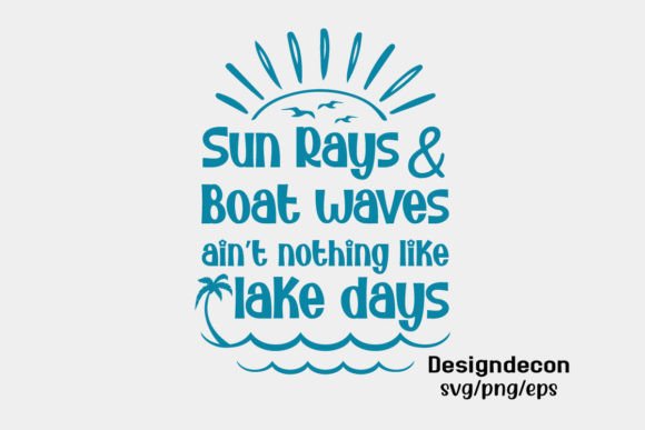 Sun Rays Boat Waves Lake Days Retro Svg Review
