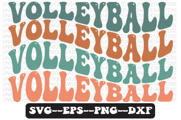 Volleyball Wavy Retro Svg Design Review